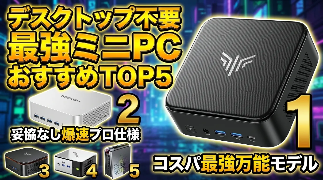 【2026年最新】パソコン＆ミニpc おすすめTOP5！プロが教える失敗しない選び方